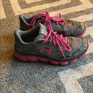 Under Armour Charcoal and Fuchsia Athletic Shoes